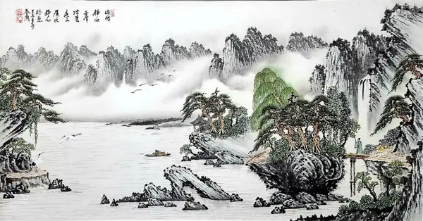 산수인물도