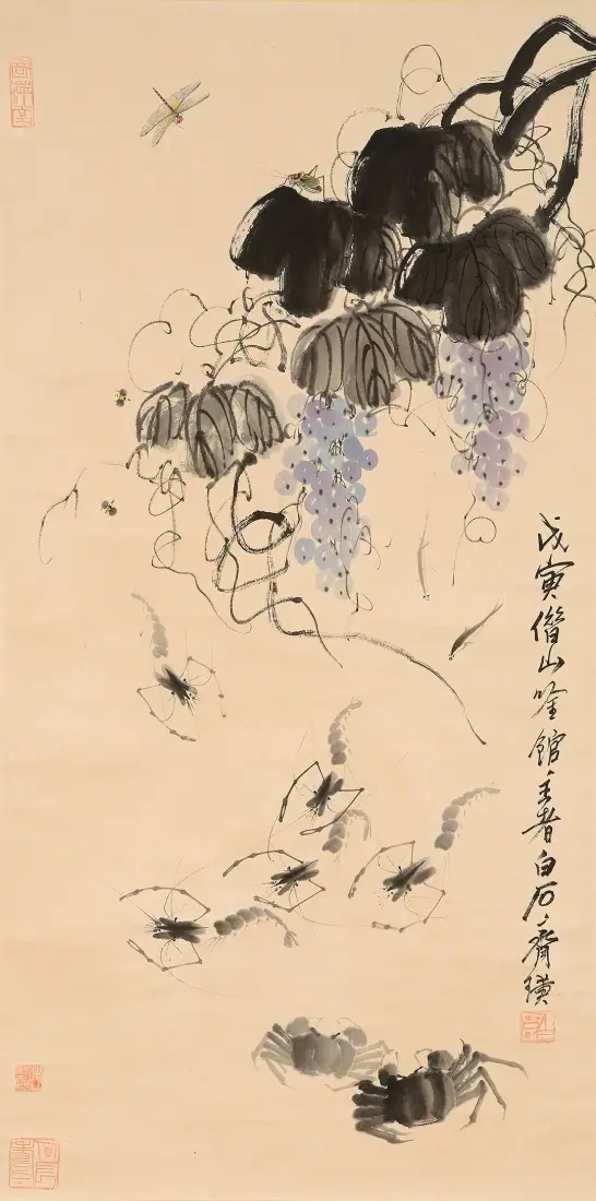 새우, 게, 포도